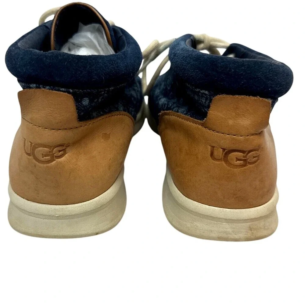 UGG AUSTRALIA Mens 9.5 Hulman Bandana Suede‎ Ankle Sneaker Chukka Shoes